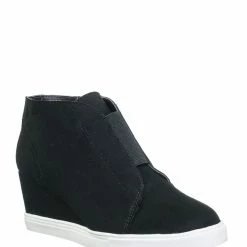Soda Vesper Hidden Wedge Heel Sneakers - Women Sporty Elastic Shootie
