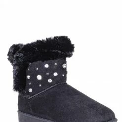 Forever Link Annie12 Snow Boots W Fur & Rhinestones