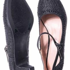 Forever Link New Jemma22 Rhinestone Glitter Pump - Women's Mary Jane Evening Dress Heel