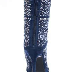 Forever Link Event98 Rhinestone Studded Stiletto Bootie- Womens Crystal Ankle Height Boot