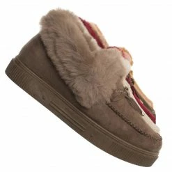Bamboo Cozette20 Furry Mocassin Bootie Slipper - Women Fluffy Platform Shoes New