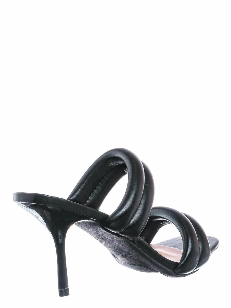 Anne Michelle Sharpen17 High Heel Puffy Slide Sandal - Women Stiletto Bubble Padded Slippers New