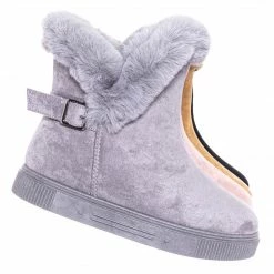 Bamboo Cozette03 Foldable Winter Faux Fur Slipper Bootie - Fold Shearling Snow Shoe New
