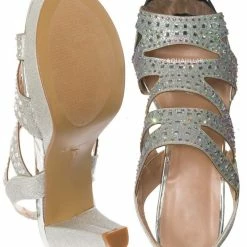 Forever Link System82 Rhinestone Crystal Open Toe Sandal - Women Ankle Strap
