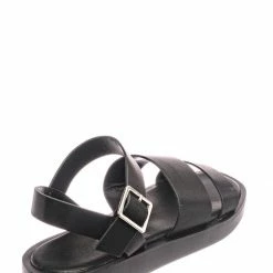 Bamboo Sidekick02 Flatform Wide Band Sandal - Women Molded Footbed Quarter Strap