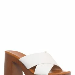 Top Moda Java80 Lightweight Faux Wooden Clog Sandal, Women Slipper Heels