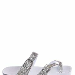 Top Moda New Hawk18K Little Girls Soft Footbed Rhinestone Sandal - Kid Molded Strappy Slipper