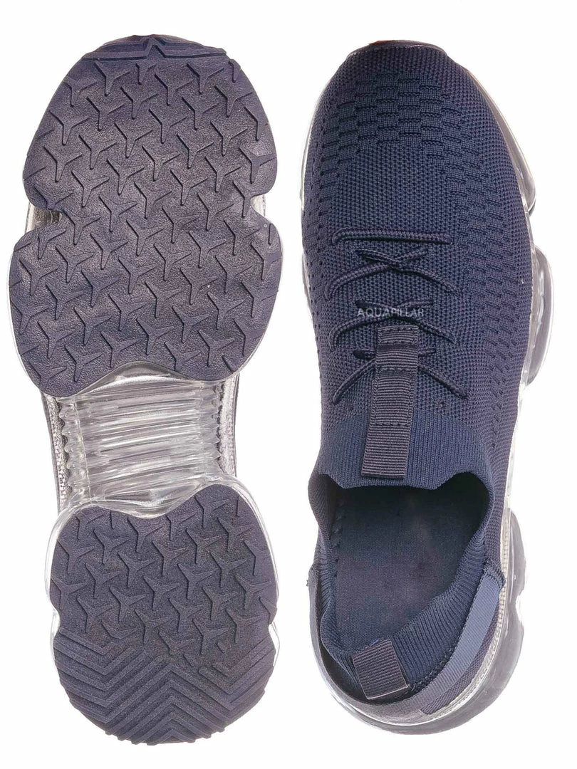 Forever Link Flow19 Stretch Elastic Mesh Sneaker - Festival Lace Up Rubber Air Bubble Cushion