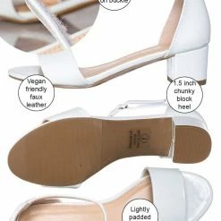 Soda Kick2 Girls High Heel Ankle Strap Sandal, Kids Block Heels Dress Shoes New