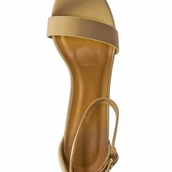 Bamboo Striking01 Retro Chunky Block Heel Sandal - Womens Open Toe Two Piece Dress Shoe