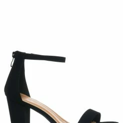 Top Moda Hannah1 Chunky Heel Two Piece Sandal - Women Evening Open Toe Dress Shoes New