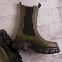 Bamboo New Tetris09 Calf High Chelsea Unisex Dress Boots