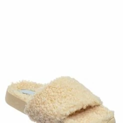 Bamboo Victory01 Faux Fur Molded Footbed Slipper - Shearling Shearling Slide Sandals New