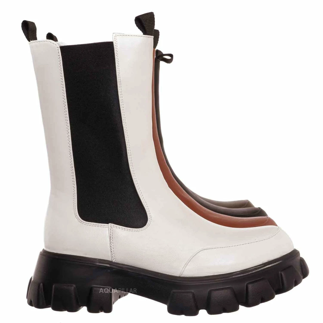 Bamboo New Tetris09 Calf High Chelsea Unisex Dress Boots