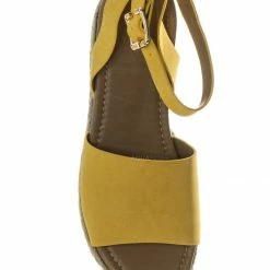 Bamboo New Sensational1 Strappy Espadrille Flatform - Jute Braid Platform Sandal