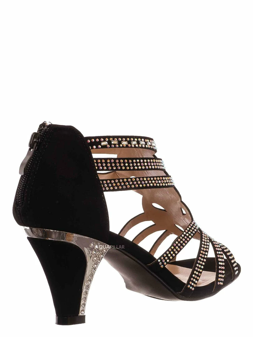 Forever Link Perform60 Rhinestone Crystal High Heel Sandal - Women Glitter Dress Shoes