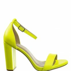 Delicious ShinerD Block Heel Ankle Strap Sandal 4 Inch High, Women Thin Strappy Formal Open Toe Minimalist Chunky Dress Shoes New