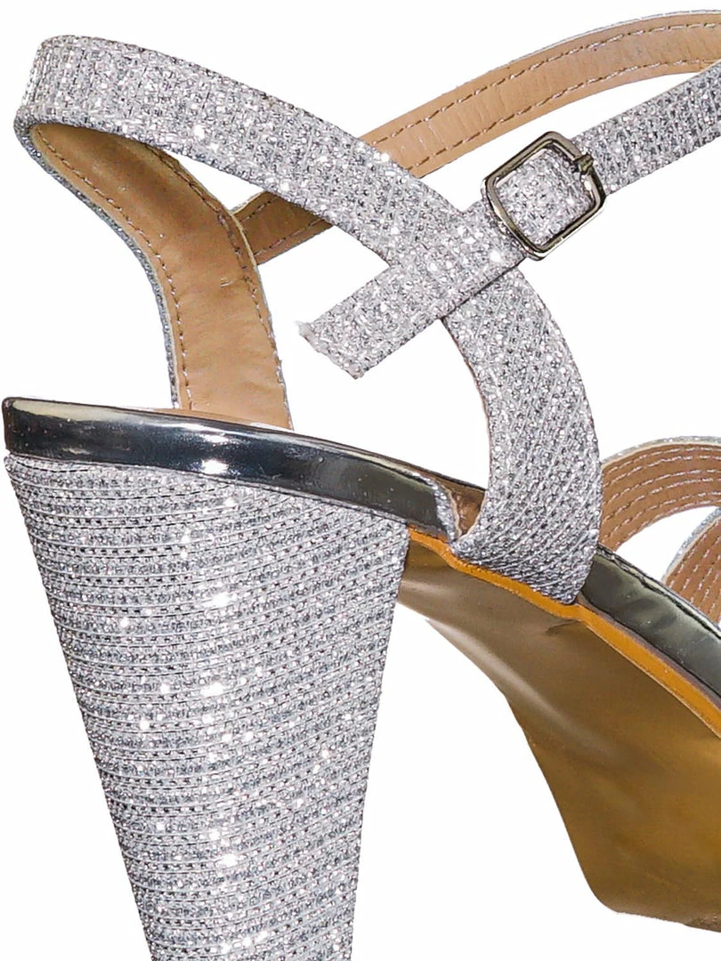 Forever Link System82 Rhinestone Crystal Open Toe Sandal - Women Ankle Strap