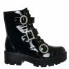 Soda Battle Rhinestone Lace Up Combat Boots - Punk Rock Emo Shoes