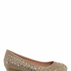 Forever Link Fisher3K Girls Kids Rhinestone Embellished Low Wedge Pump New