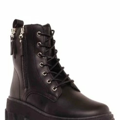 Forever Link Atlantic06 Double Zipper Lace Up Combat Bootie New