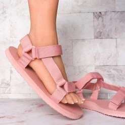 Wild Diva Heart01 Hook Loop Sport Sandal, Women Lighweight EVA Foam Shoes