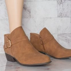 Aquapillar Gary10 Low Block Heel Ankle Bootie, Women Country Dress Boots New