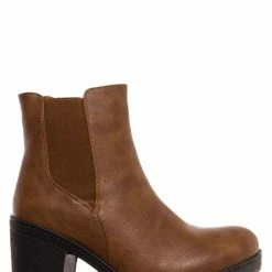 Fabulous New Status51 Vintage Block Heel Elastic Chelsea Ankle Bootie