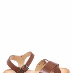 Soda Tire2 Children Girl Open Toe Flat Sandal W Ankle Strap