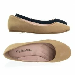 City Classified New Thesis Round Toe Ballerina Ballet Flats W Soft Foam Padding