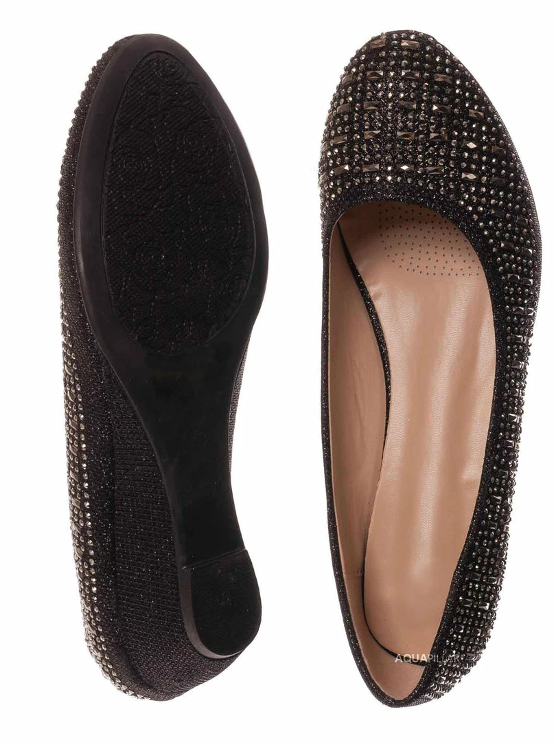 Forever Link Fisher3 Rhinestone Embellished Low Wedge Pump, Women Dress Shoes New