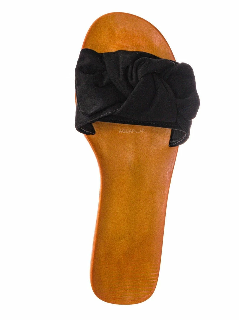 Bamboo Moondance17 Twist Knot Flat Slipper Mule - Women Slide In Boho Wide Band Sandal New