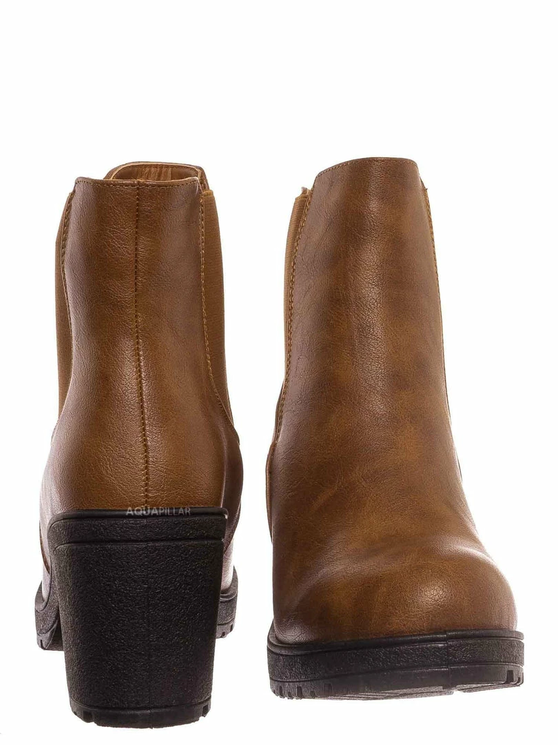 Fabulous New Status51 Vintage Block Heel Elastic Chelsea Ankle Bootie