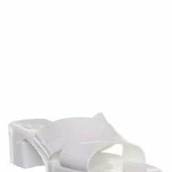 Glaze Delana3 Jelly Block Heel Clogs - Women Slip On Sandal