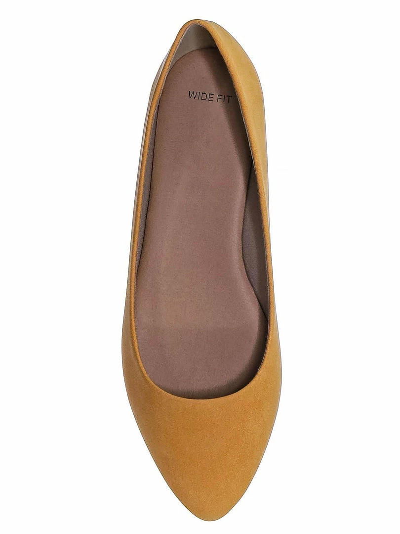 CityClassified Hold Pointed Toe Foam Padded Ballet Flat - Wide Width Women Comfort Loafers