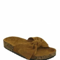 Forever Link Berk24 Molded Footbed Slipper Sandal - Women Comfort Contour Cork Slip On Shoes