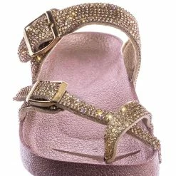 Top Moda New Hawk18K Little Girls Soft Footbed Rhinestone Sandal - Kid Molded Strappy Slipper