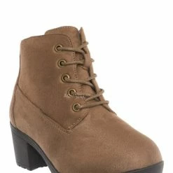 Forever Link Plus11K Girl's Block Heel Combat Ankle Bootie New