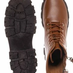 Forever Link Atlantic06 Double Zipper Lace Up Combat Bootie New