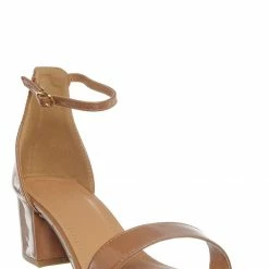 Top Moda Darcie1 Low Block Heel 2 Piece Sandal - Women Ankle Strap Sandal New