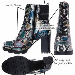 Bamboo Pilate09 Block Heel Combat Bootie - Lug Sole Lace Up Goth Victorian Ankle Boots