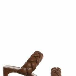 Soda Alto Block Heel Woven Slipper - Women Braided Sandal