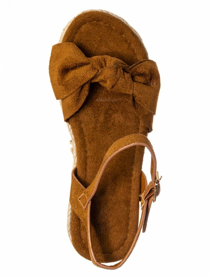 Forever Link New Sensational32K Girls Espadrille Flatform Sandal - Children Thread White Platform