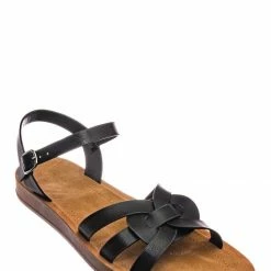 Bamboo Marmie32 Ankle Strap Flexible Sandal - Women Quarter Strap Woven Yoga Huarache