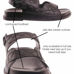 Bamboo Peach02 Molded Footbed Quilted Sandal - Womens Comfort Foam Jelly Padded Shoes New