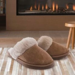 Bamboo Snuggle01 Winter Cozy House Slipper - Vegan Friendly Faux Fur Slip On Mule New