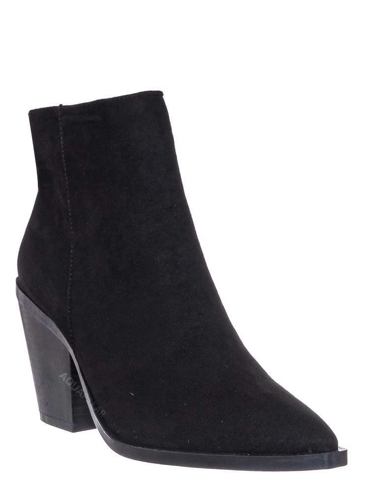 Bamboo Upstream03 Classic Block Heel Bootie New