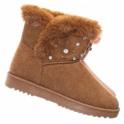 Forever Link Annie12 Snow Boots W Fur & Rhinestones