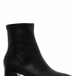 Bamboo Adena Soft Ankle Bootie On Chunk Heel - Women Dress Boots New