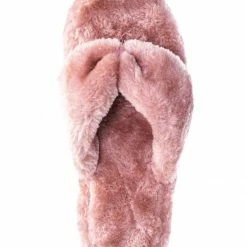 Bamboo New Warmness05 Fluffy Faux Rabbit Fur Sandal - Flatform Thong Flip Flop Slipper